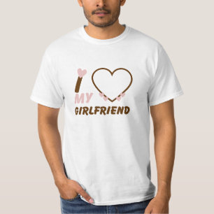 ガールフレンドカスタムのTシャツが大好き Tシャツ