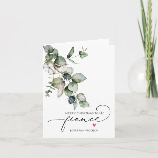 ガールフレンドカードの婚約者のための聖降誕祭 カード (正面)