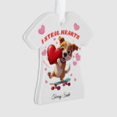 ガールフレンドモダンギフトのバレンタインオーナメント オーナメント (正面)