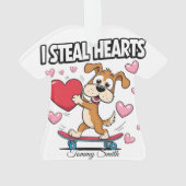 ガールフレンドモダンギフトのバレンタインオーナメント オーナメント (裏面)