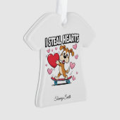 ガールフレンドモダンギフトのバレンタインオーナメント オーナメント (正面)