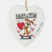 ガールフレンドモダンギフトのバレンタインオーナメント セラミックオーナメント (右)