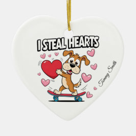 ガールフレンドモダンギフトのバレンタインオーナメント セラミックオーナメント