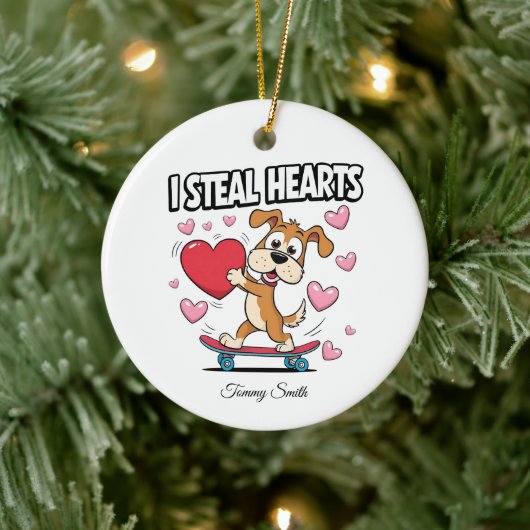 ガールフレンドモダンギフトのバレンタインオーナメント セラミックオーナメント (ツリー)