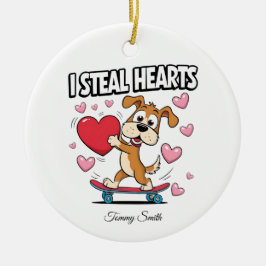 ガールフレンドモダンギフトのバレンタインオーナメント セラミックオーナメント