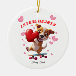 ガールフレンドモダンギフトのバレンタインオーナメント セラミックオーナメント