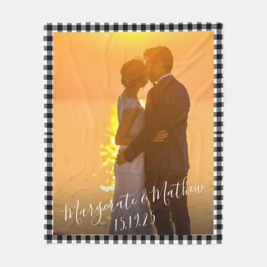 ガールフレンド写真のギフパーソナライズされたト フリースブランケット (正面)