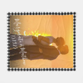 ガールフレンド写真のギフパーソナライズされたト フリースブランケット (正面(横))