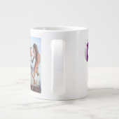 ガールフレンド写真パープルタイポグラフィ ジャンボコーヒーマグカップ (裏面)