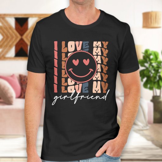 ガールフレンド前向きのTシャツが大好き Tシャツ