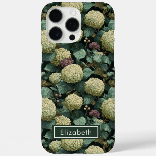 ガールフレンド向けのクラシック アジサイ 名前 iPhone カバー (裏面)