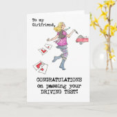 ガールフレンド向けテストおめでとうカード カード (黄色い花)