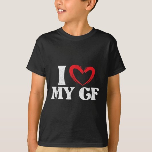 ガールフレンド大好き_人間関係新郎新婦_ Tシャツ (正面)
