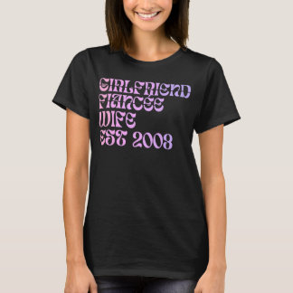 ガールフレンド婚約妻エスト結婚2003年の記念日 Tシャツ