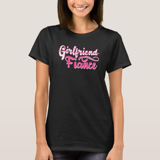 ガールフレンド婚約婚約 Tシャツ (正面)