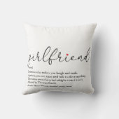 ガールフレンド定義ことわざスクリプトラブハート クッション (裏面)