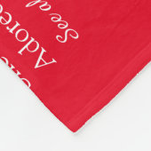 ガールフレンド定義スクリプトラブハート赤 フリースブランケット (角)