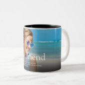 ガールフレンド定義モダンおもしろい写真 ツートーンマグカップ (正面右)