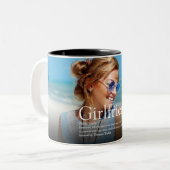 ガールフレンド定義モダンおもしろい写真 ツートーンマグカップ (正面左)