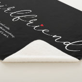 ガールフレンド定義ラブハートエレガントスクリプト シェルパブランケット (3/4)