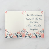 ガールフレンド折りグリーティングカード用誕生日ギフト カード (内部)