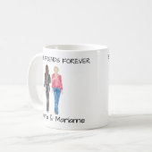 ガールフレンド最高のフレンズブルネットブロンドウォーターの色 コーヒーマグカップ (正面左)