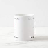 ガールフレンド最高のフレンズブルネットブロンドウォーターの色 コーヒーマグカップ (中央)