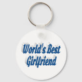 ガールフレンド海の青タイポグラフィ キーホルダー (正面)