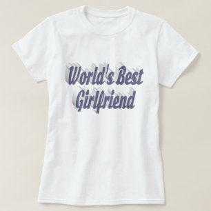 ガールフレンド灰色タイポグラフィ Tシャツ
