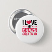 ガールフレンド熱狂するのバおもしろいレンタイン 缶バッジ (正面&裏面)