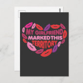 ガールフレンド熱狂するテリトリーボーイフレンド人間関係 ポストカード (正面/裏面)