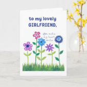 ガールフレンド用誕生日カード – Flower Power カード (黄色い花)