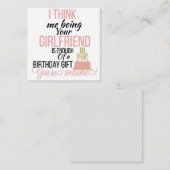 ガールフレンド誕生日 エンクロージャーカード (正面/裏面)