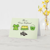 ガールフレンド誕生日 カード (黄色い花)