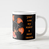 ガールフレンド、妻、夫のためのバレンタインの贈り物 ジャンボコーヒーマグカップ (右)