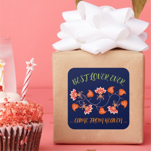 ガールフレンド、妻、夫のためのバレンタインの贈り物 スクエアシール (パーティー)