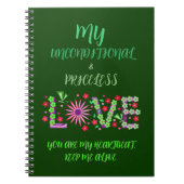 ガールフレンド、妻、夫のためのバレンタインの贈り物 ノートブック (正面)