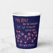 ガールフレンド、妻、夫のためのバレンタインの贈り物 紙コップ (裏面)