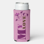 ガールフレンド、妻、夫のための私の愛の贈り物 スリム缶クーラー (Seltzer裏面)