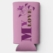 ガールフレンド、妻、夫のための私の愛の贈り物 スリム缶クーラー (裏面)