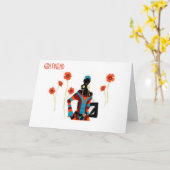 **ガールフレンド**「素晴らしい」ハッピーバースデー カード (黄色い花)