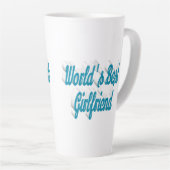 ガールフレンドsea blueスクリプト カフェラテマグ (右アングル)