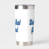 ガールフレンドsea blue half script 保温保冷タンブラー (左面)