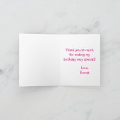 ガールフロッグ誕生日お礼のノートカード サンキューカード (内部)