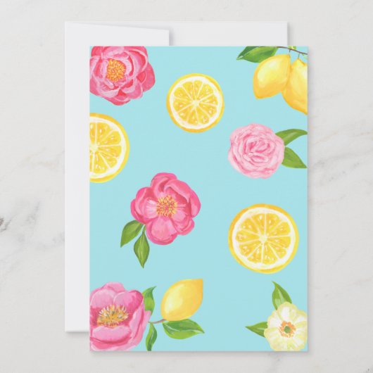 ガールフローラガーデンサマーベイビーシャワー招待状 招待状 (裏面)