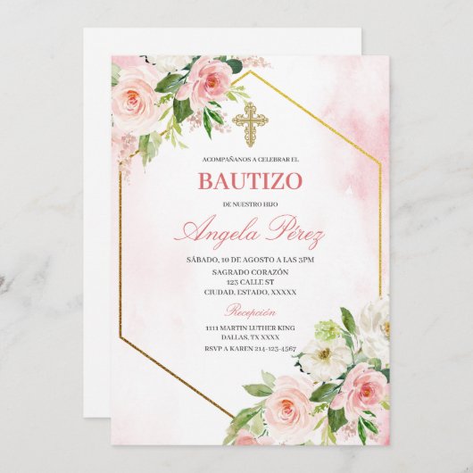 ガールフローラバウティゾスペインの 招待状 (正面/裏面)