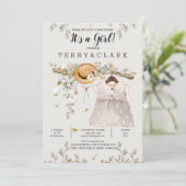ガールフ素朴ァームカントリーベビーシャワー招待状 招待状 (スタンド正面)