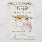 ガールフ素朴ァームカントリーベビーシャワー招待状 招待状 (正面/裏面)