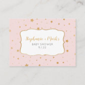 ガールブックリクエストカード – 赤面ピンク金ゴールドスター 名刺 (裏面)