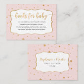 ガールブックリクエストカード – 赤面ピンク金ゴールドスター 名刺 (正面/裏面)